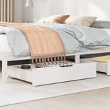 Vidaxl bedlades 2 st 80x55x17 cm massief grenenhout wit