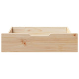 Vidaxl bedlades 2 st met wieltjes 75x55x17 cm massief grenenhout