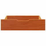 Vidaxl bedlades 2 st 75x55x17 massief grenenhout wasbruin