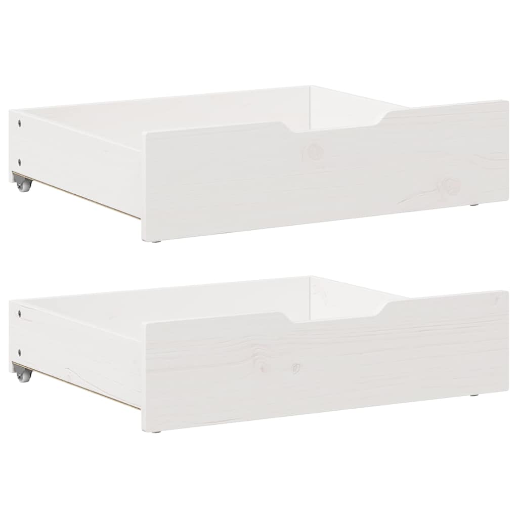 Vidaxl bedlades 2 st 65x55x17 cm massief grenenhout wit