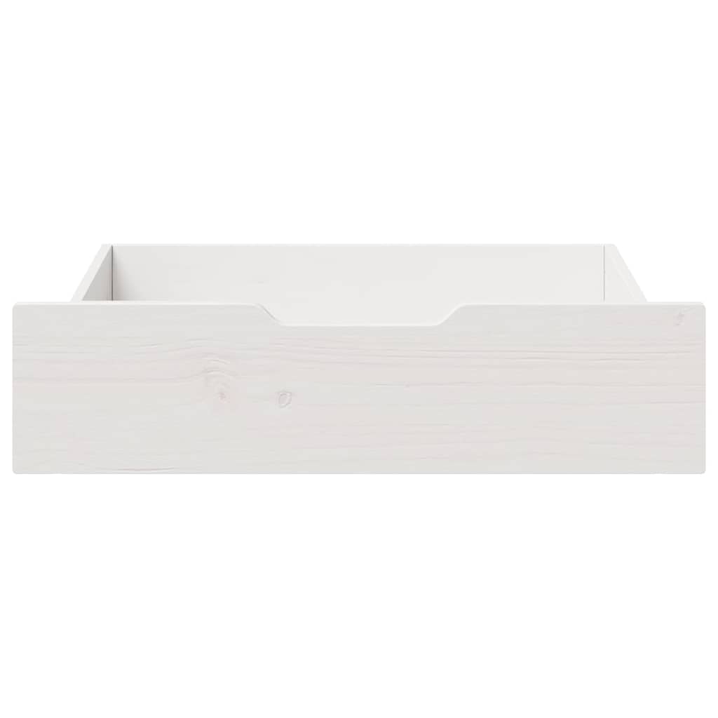 Vidaxl bedlades 2 st 65x55x17 cm massief grenenhout wit
