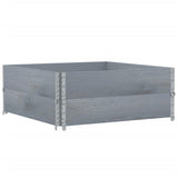 Vidaxl palletopzetranden 2 st 100x100 cm massief grenenhout grijs