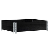 Vidaxl plantenbak 80x60 cm massief grenenhout zwart