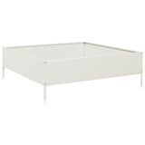 Vidaxl plantenbak verhoogd 100x100x33,5 cm staal wit