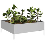 Vidaxl plantenbak verhoogd 100x100x25 cm gegalvaniseerd staal