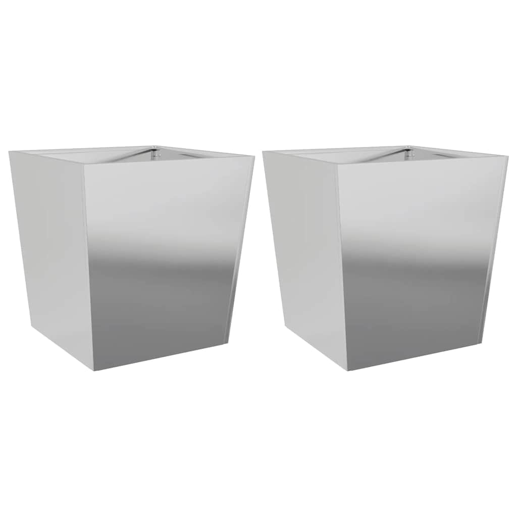 Vidaxl plantenbakken 2 st 50x50x50 cm gegalvaniseerd staal