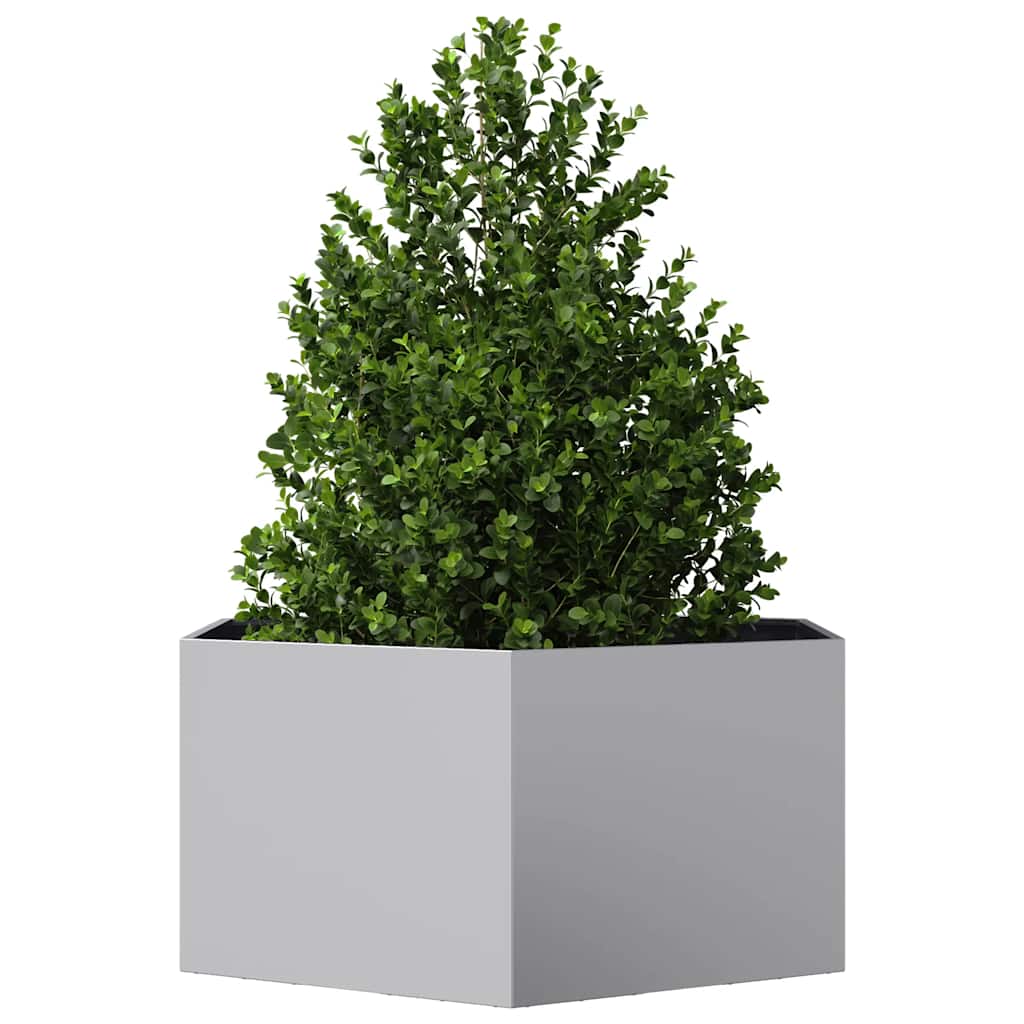 Vidaxl plantenbak zeshoek 104x90x45 cm gegalvaniseerd staal