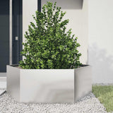 Vidaxl plantenbak zeshoek 138x120x45 cm roestvrijstaal