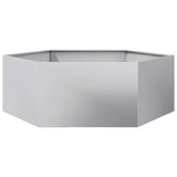 Vidaxl plantenbak zeshoek 138x120x45 cm gegalvaniseerd staal