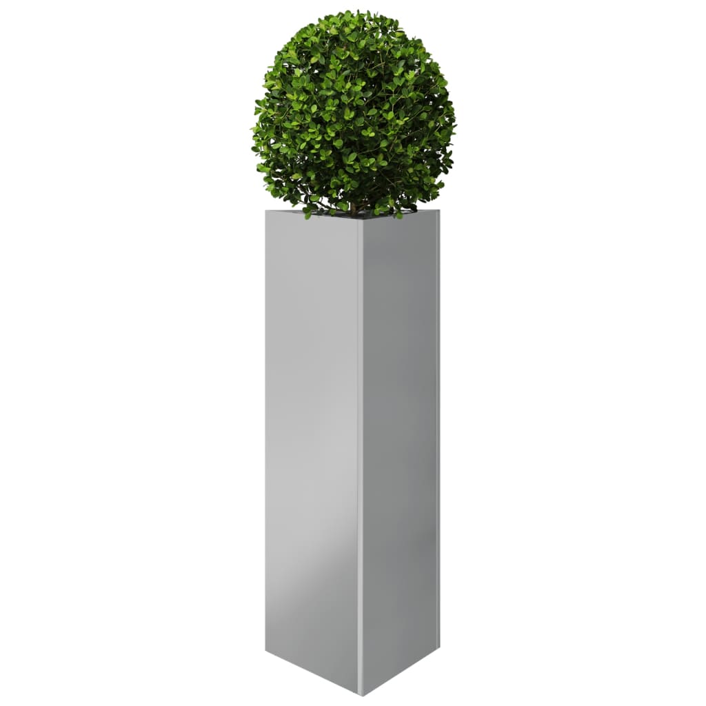 Vidaxl plantenbak driehoek 30x26x75 cm gegalvaniseerd staal