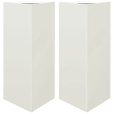 Vidaxl plantenbakken 2 st driehoek 40x34,5x70 cm staal wit