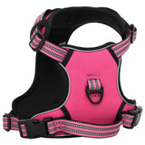 Vidaxl hondentuigje met riem en halsband verstelbaar l roze