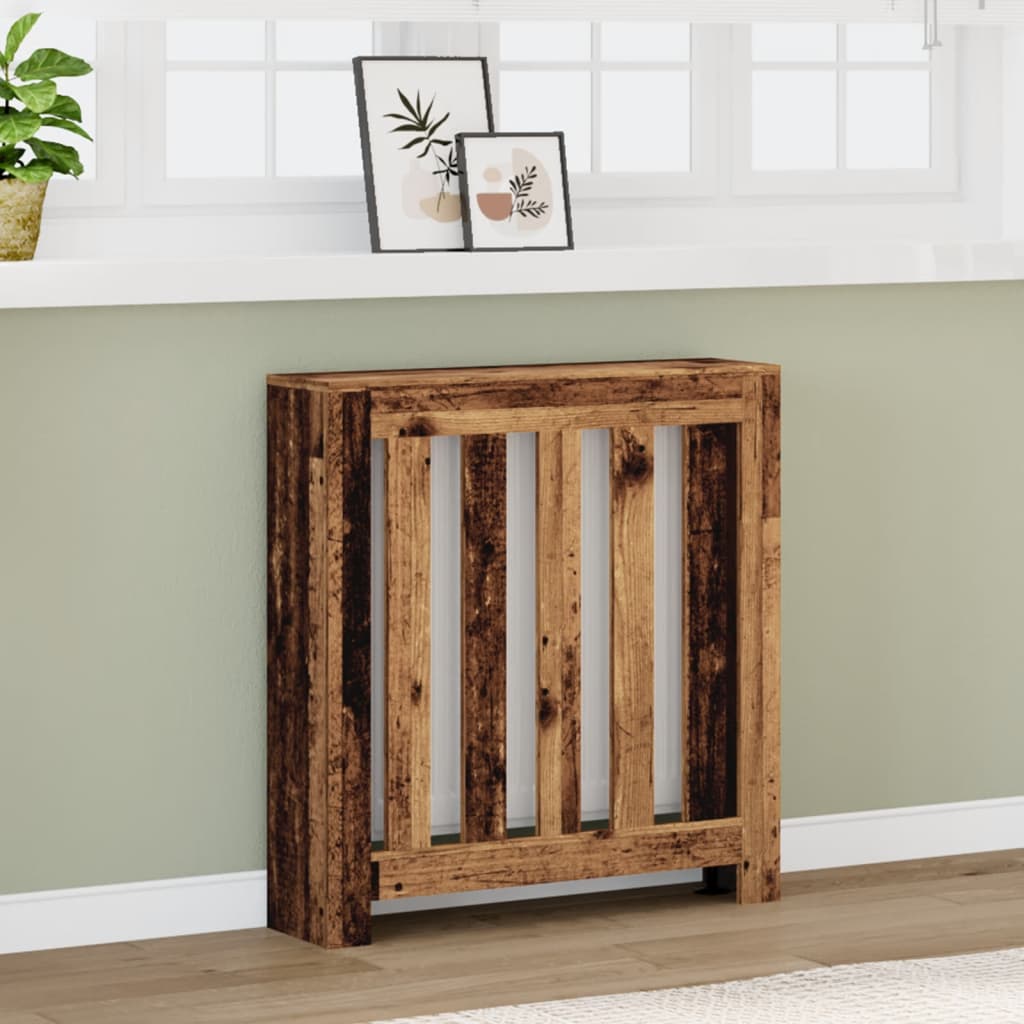Vidaxl radiatorombouw 78x20x82 cm bewerkt hout oud hout