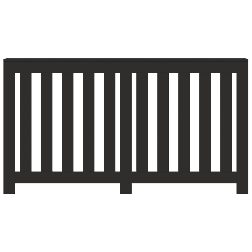 Vidaxl radiatorombouw 149x20x82 cm bewerkt hout zwart