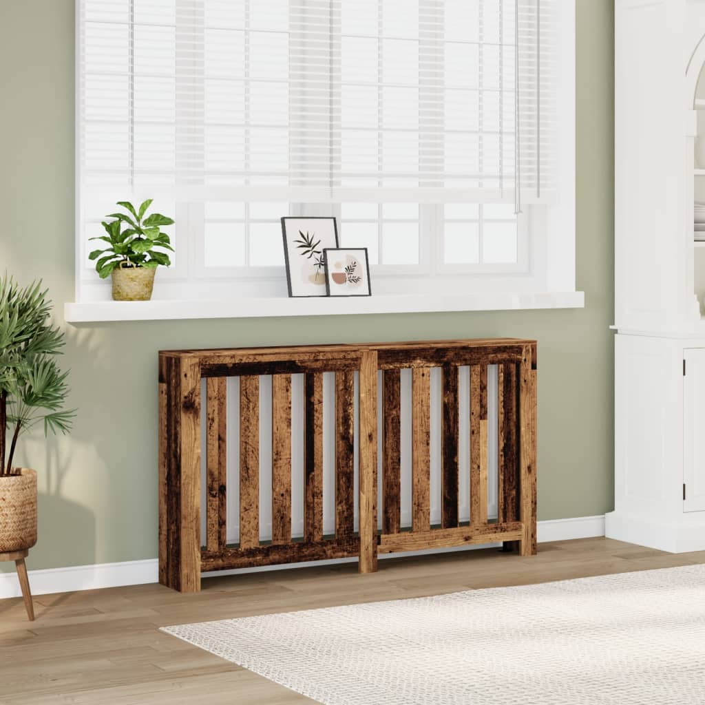 Vidaxl radiatorombouw 149x20x82 cm bewerkt hout oud hout