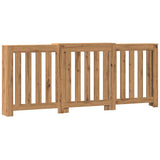 Vidaxl radiatorombouw 205x21,5x83,5 cm bewerkt hout artisanaal eiken