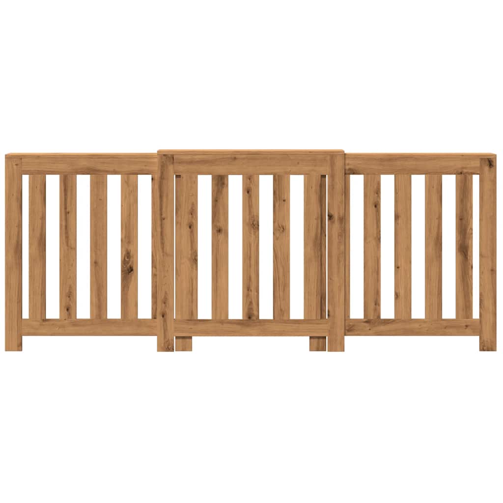 Vidaxl radiatorombouw 205x21,5x83,5 cm bewerkt hout artisanaal eiken