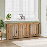 Vidaxl radiatorombouw 205x21,5x83,5 cm bewerkt hout artisanaal eiken