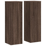 Vidaxl plantenstandaards 2 st 25x25x80 cm bewerkt hout bruin eiken
