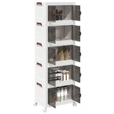 Vidaxl opbergbox stapelbaar met wielen 5-laags 28 l 48,5x29,5x139 cm