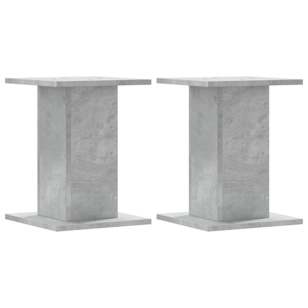 Vidaxl plantenstandaards 2 st 30x30x40 cm bewerkt hout betongrijs