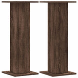 Vidaxl plantenstandaards 2 st 30x30x80 cm bewerkt hout bruin eiken