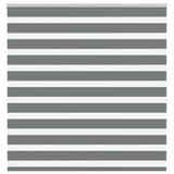 Vidaxl zebra rolgordijn 145x100 cm stofbreedte 140,9 cm donkergrijs