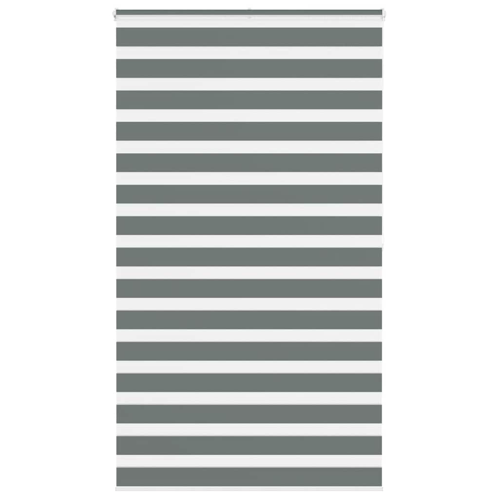 Vidaxl zebra rolgordijn 120x200 cm stofbreedte 115,9 cm donkergrijs