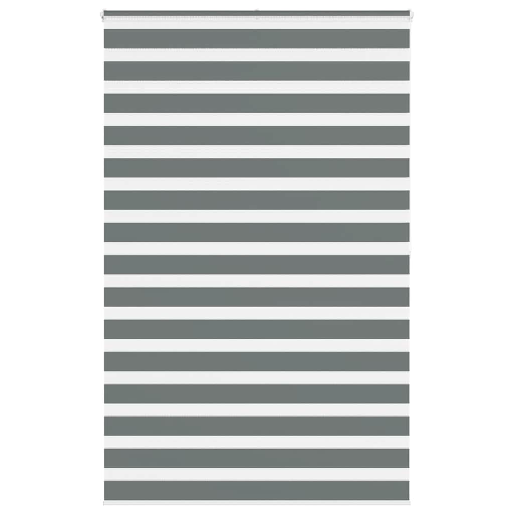 Vidaxl zebra rolgordijn 145x200 cm stofbreedte 140,9 cm donkergrijs