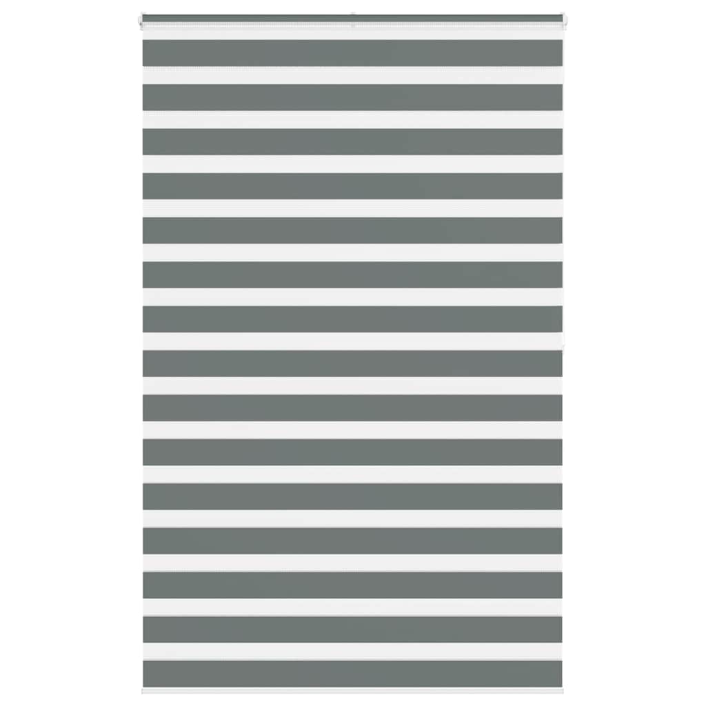 Vidaxl zebra rolgordijn 150x200 cm stofbreedte 145,9 cm donkergrijs