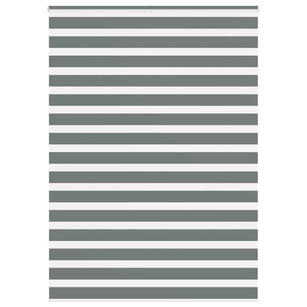 Vidaxl zebra rolgordijn 165x200 cm stofbreedte 160,9 cm donkergrijs