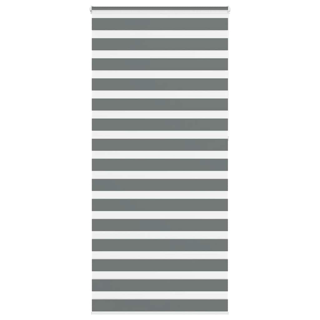 Vidaxl zebra rolgordijn 110x230 cm stofbreedte 105,9 cm donkergrijs