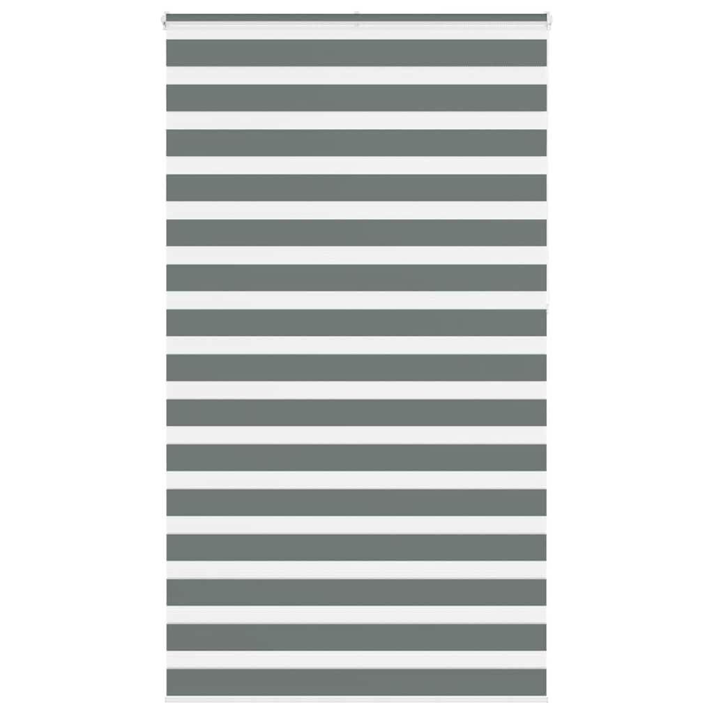 Vidaxl zebra rolgordijn 120x230 cm stofbreedte 115,9 cm donkergrijs