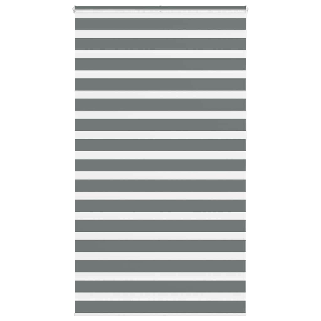 Vidaxl zebra rolgordijn 125x230 cm stofbreedte 120,9 cm donkergrijs