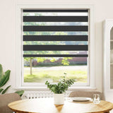Vidaxl zebra rolgordijn 110x100 cm stofbreedte 105,9 cm zwart