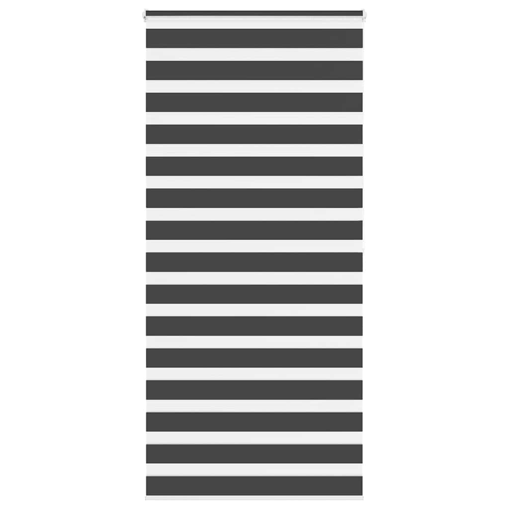 Vidaxl zebra rolgordijn 105x200 cm stofbreedte 100,9 cm zwart