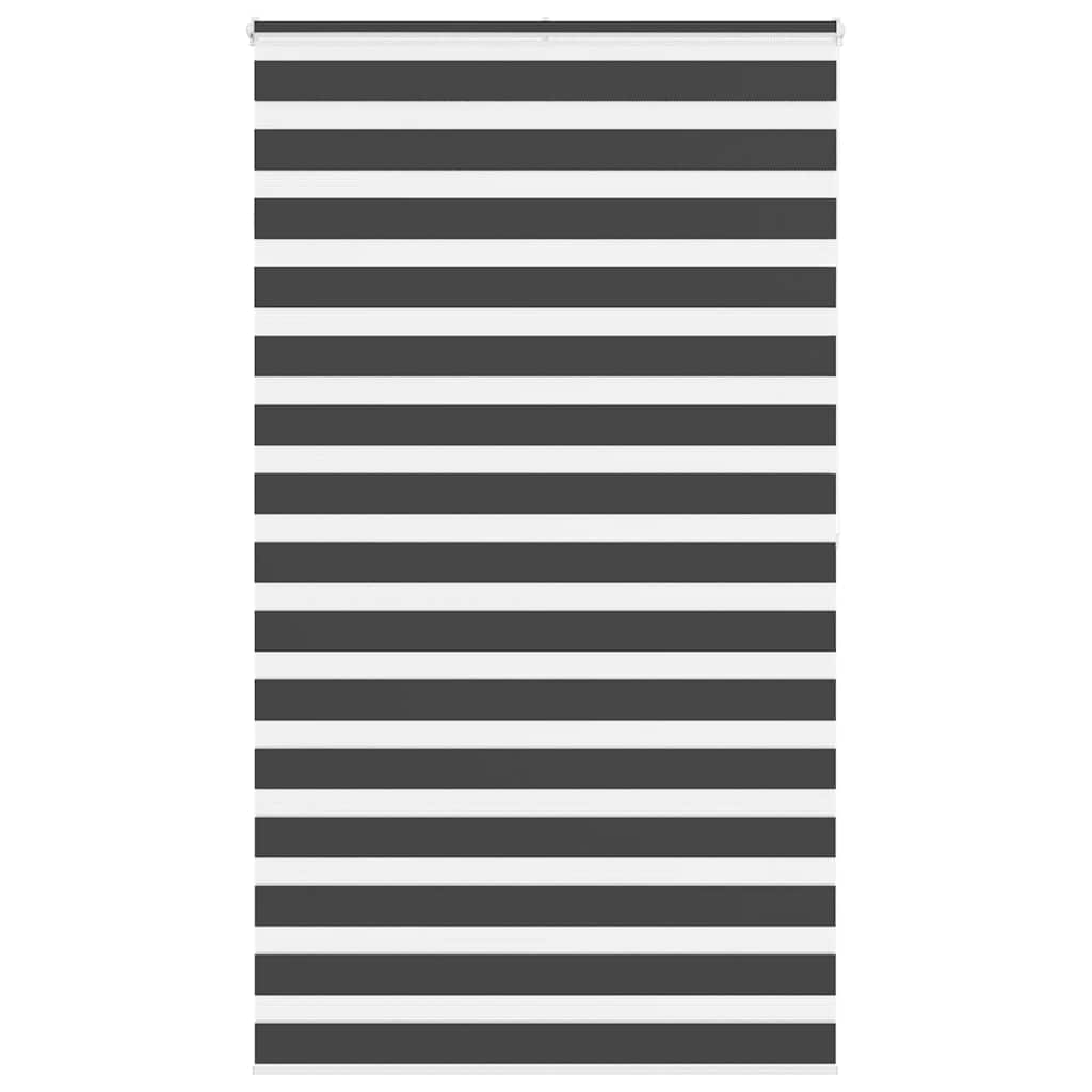 Vidaxl zebra rolgordijn 125x200 cm stofbreedte 120,9 cm zwart