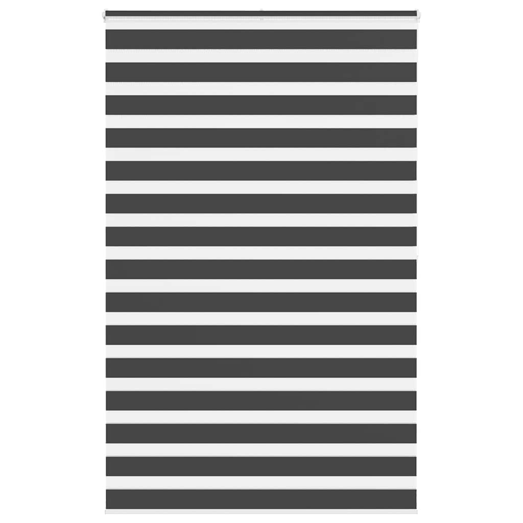 Vidaxl zebra rolgordijn 145x200 cm stofbreedte 140,9 cm zwart
