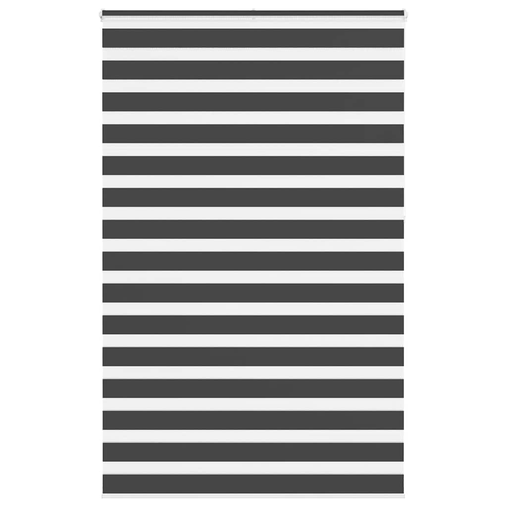 Vidaxl zebra rolgordijn 145x230 cm stofbreedte 140,9 cm zwart