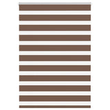 Vidaxl zebra rolgordijn 105x100 cm stofbreedte 100,9cm polyester bruin