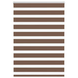 Vidaxl zebra rolgordijn 110x100 cm stofbreedte 105,9cm polyester bruin