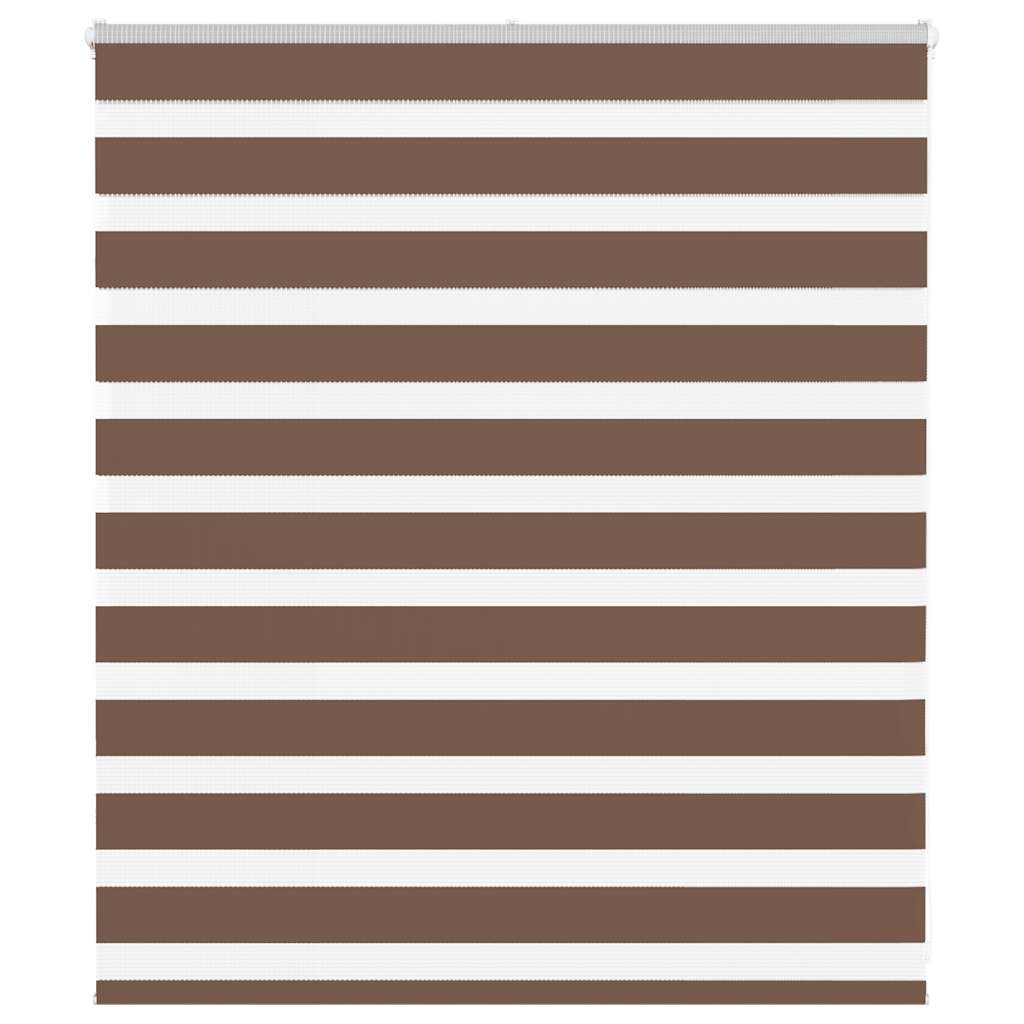Vidaxl zebra rolgordijn 120x100 cm stofbreedte 115,9cm polyester bruin