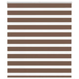Vidaxl zebra rolgordijn 130x100 cm stofbreedte 125,9cm polyester bruin