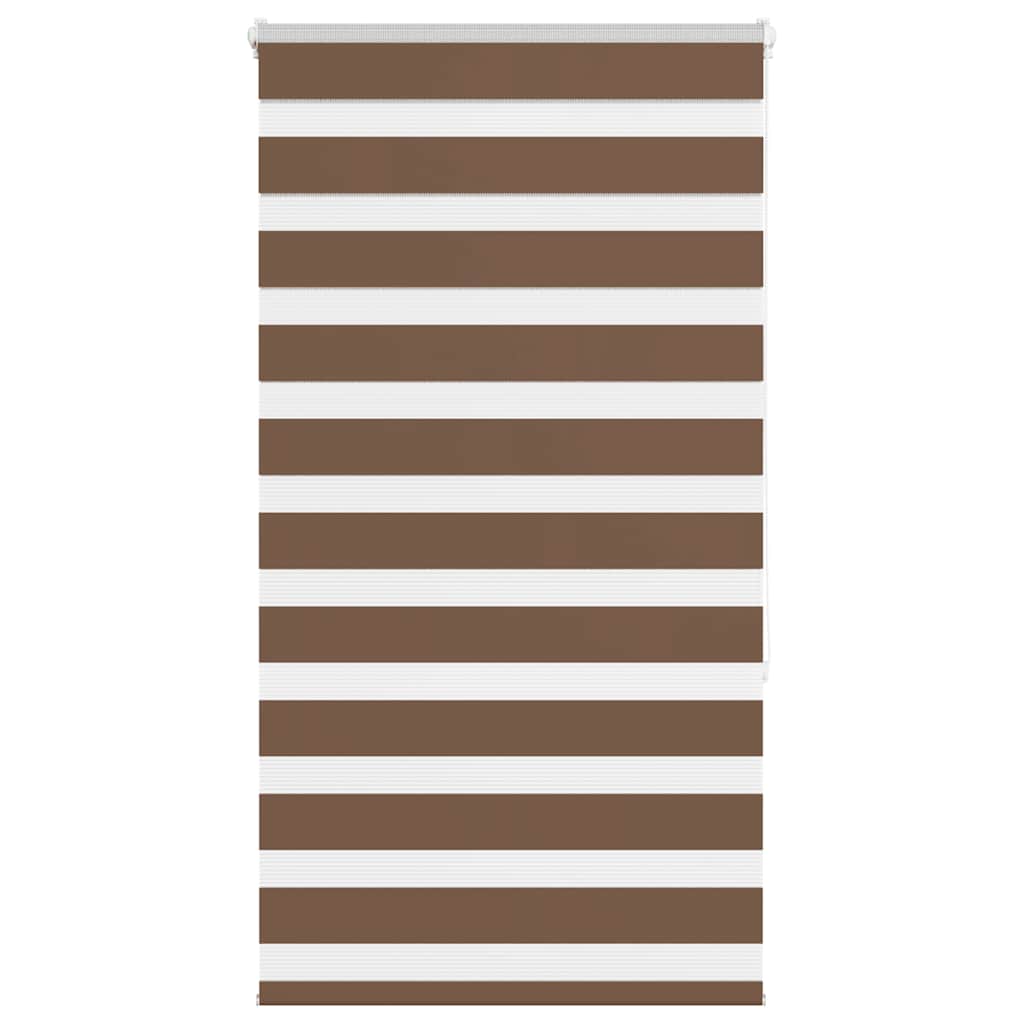 Vidaxl zebra rolgordijn 75x150 cm stofbreedte 70,9 cm polyester bruin