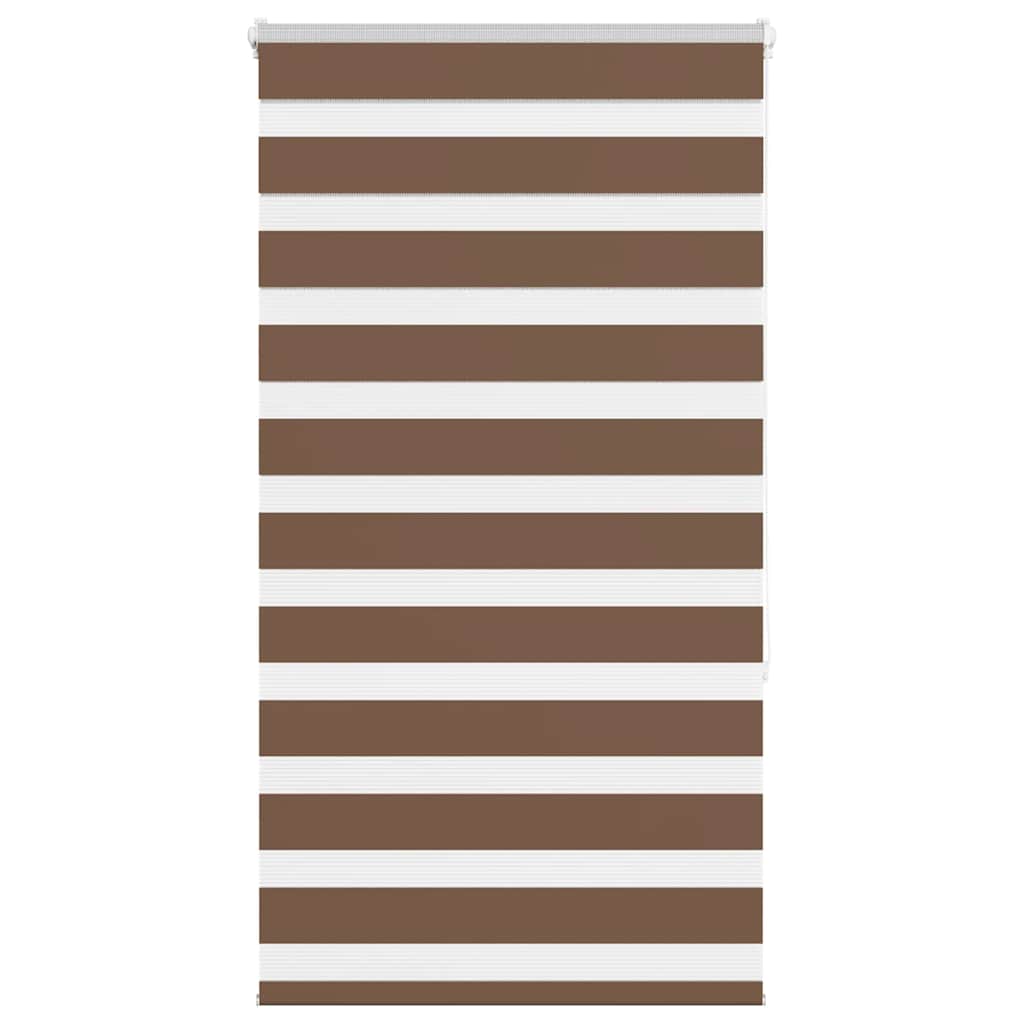 Vidaxl zebra rolgordijn 90x150 cm stofbreedte 85,9 cm polyester bruin