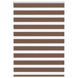 Vidaxl zebra rolgordijn 105x150 cm stofbreedte 100,9cm polyester bruin