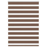 Vidaxl zebra rolgordijn 110x150 cm stofbreedte 105,9cm polyester bruin