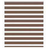 Vidaxl zebra rolgordijn 125x150 cm stofbreedte 120,9cm polyester bruin