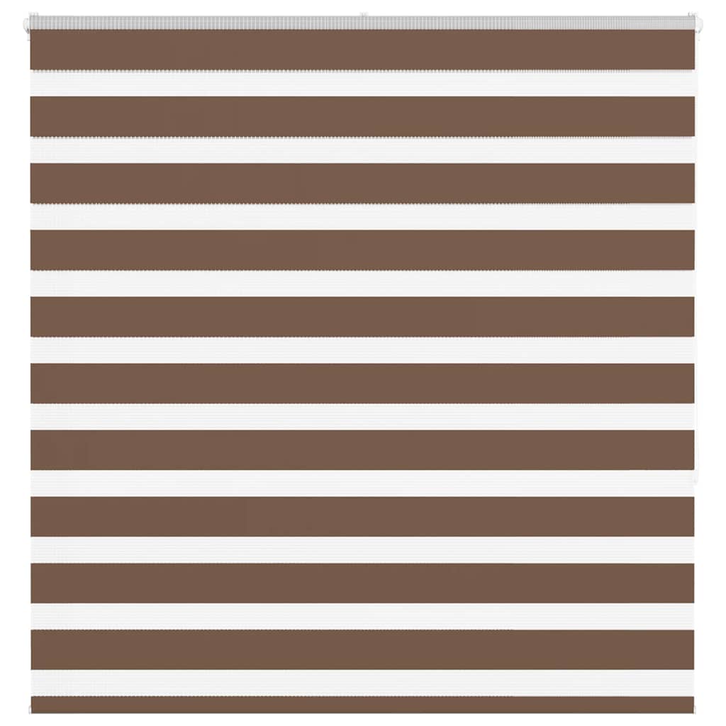 Vidaxl zebra rolgordijn 145x150 cm stofbreedte 140,9cm polyester bruin