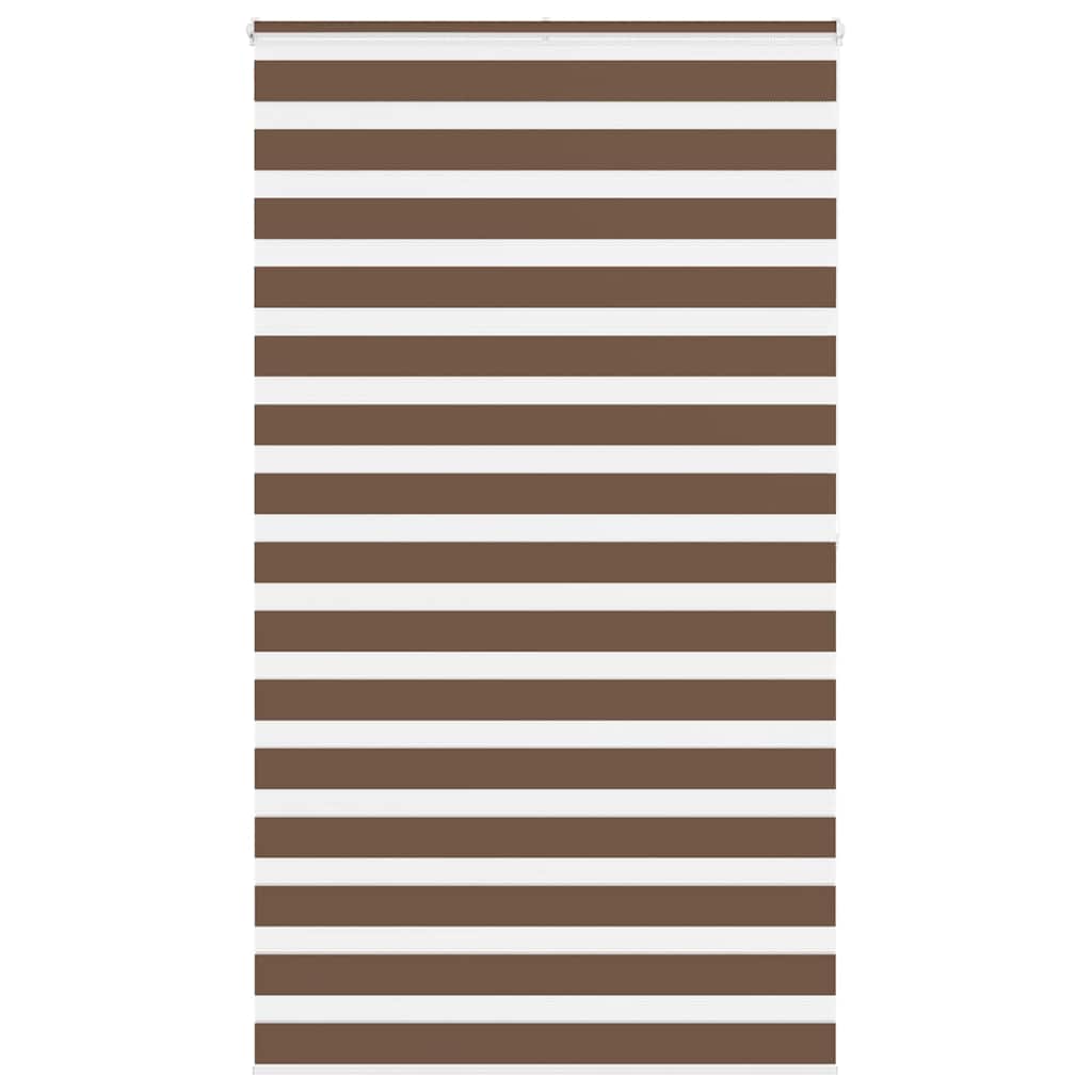 Vidaxl zebra rolgordijn 120x200 cm stofbreedte 115,9cm polyester bruin
